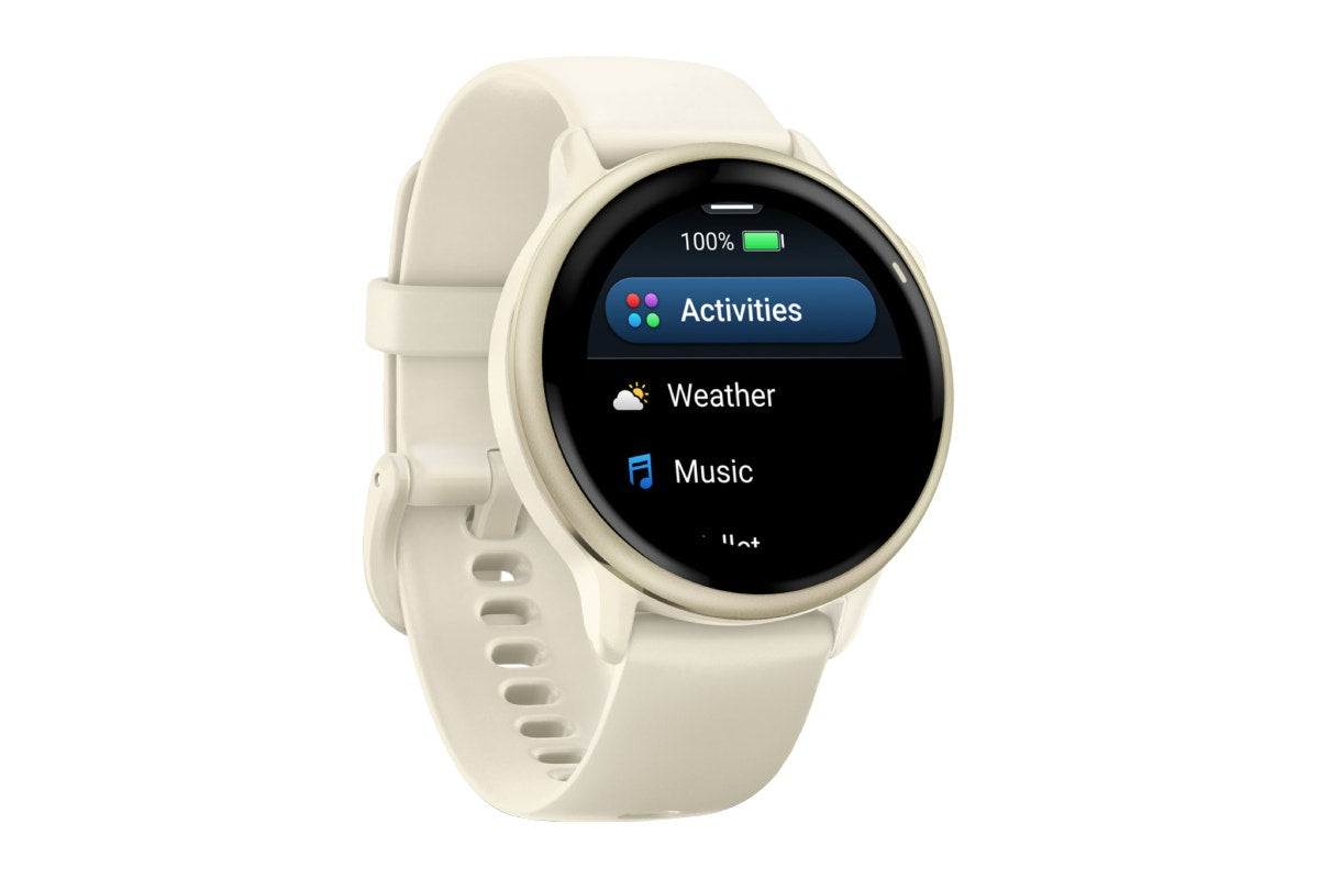Garmin Vivoactive 6 Smart Sports Watch (Lunar Gold/Bone Band, 42mm)