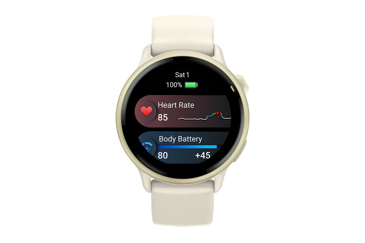 Garmin Vivoactive 6 Smart Sports Watch (Lunar Gold/Bone Band, 42mm)