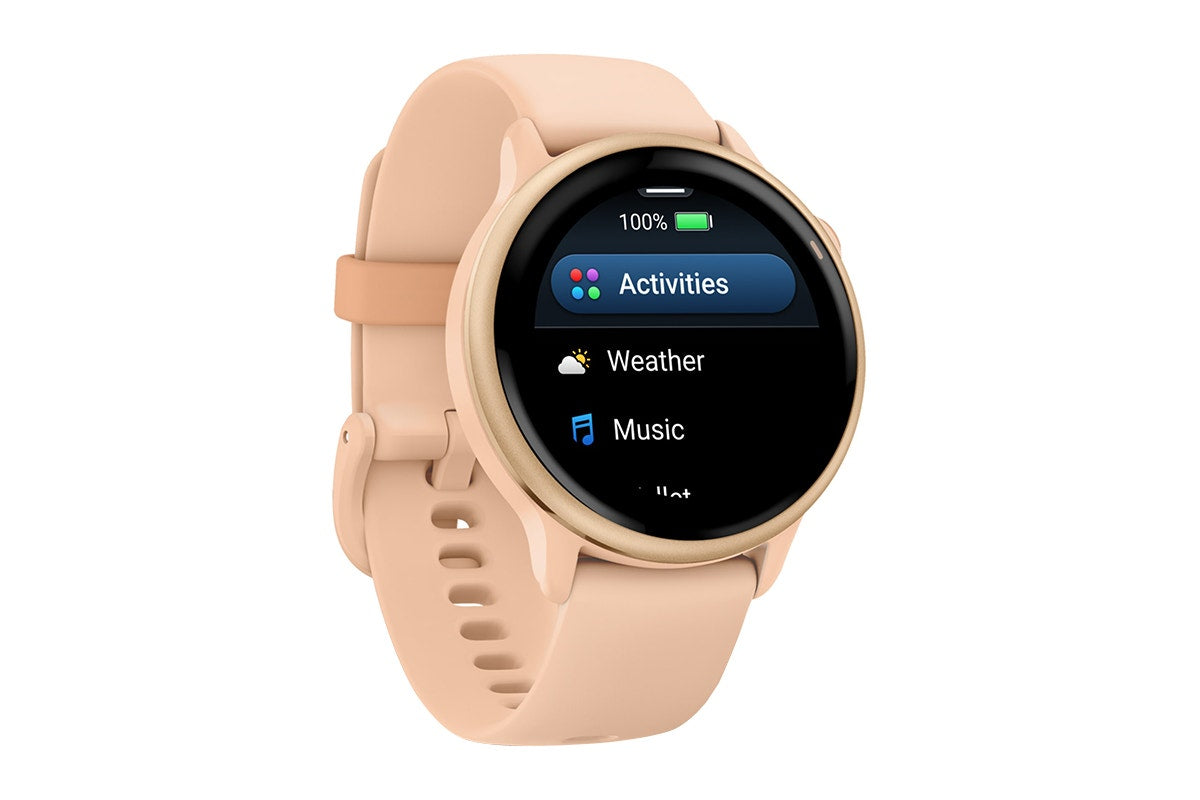 Garmin Vivoactive 6 Smart Sports Watch (Metallic Pink Dawn/Pink Dawn Band, 42mm)