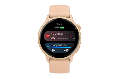Garmin Vivoactive 6 Smart Sports Watch (Metallic Pink Dawn/Pink Dawn Band, 42mm)