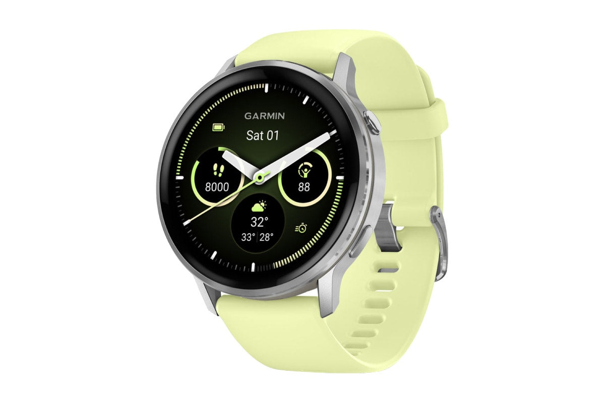 Garmin Venu 4 Smart Sports Watch (Silver/Citron, 45mm)