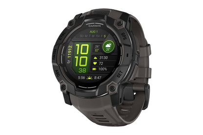 Garmin Instinct 3 AMOLED Smart Sports Watch (Black with Charcoal Band; 50mm)