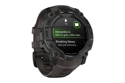 Garmin Instinct 3 AMOLED Smart Sports Watch - Black with Charcoal Band; 50mm