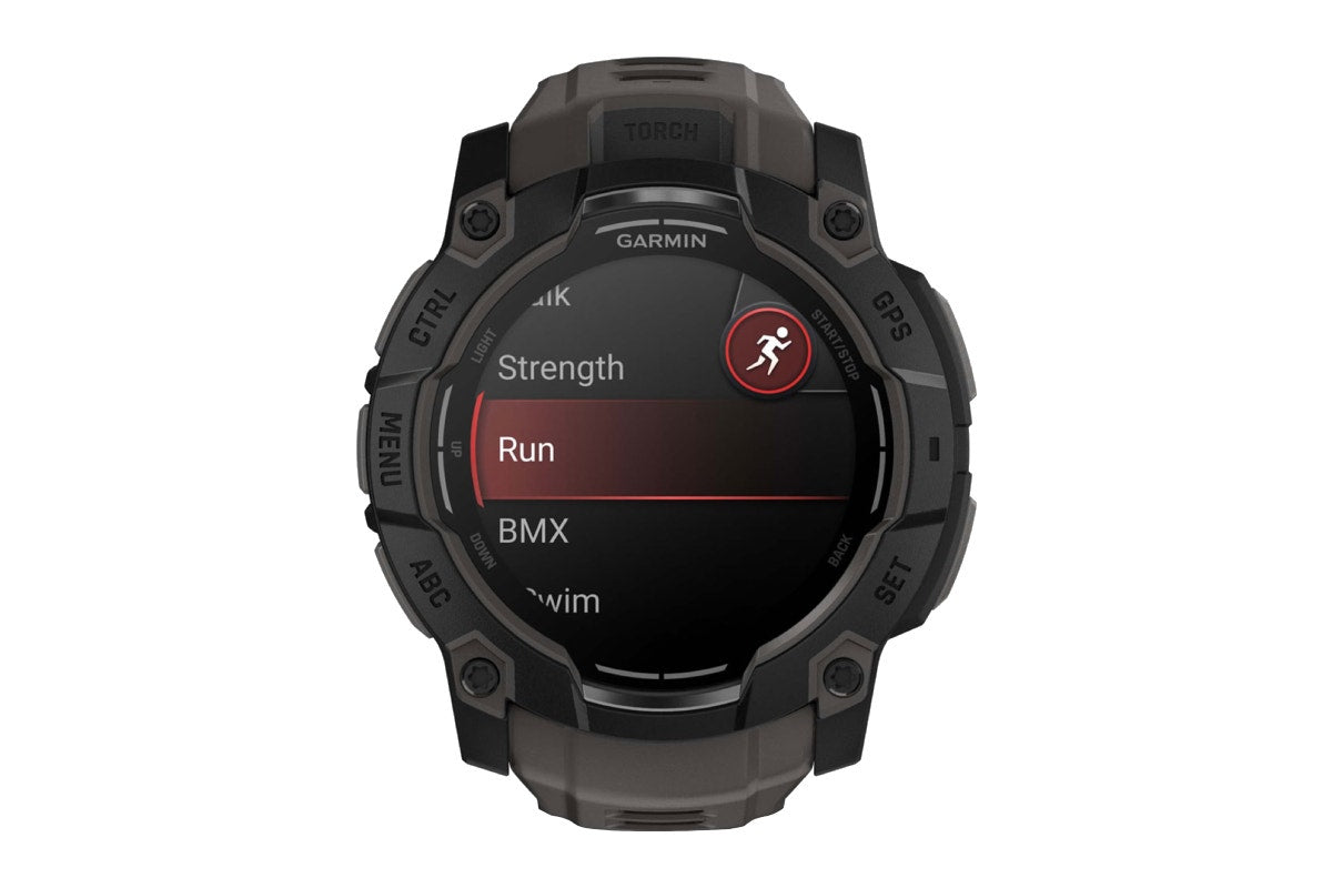 Garmin Instinct 3 AMOLED Smart Sports Watch (Black with Charcoal Band; 50mm)