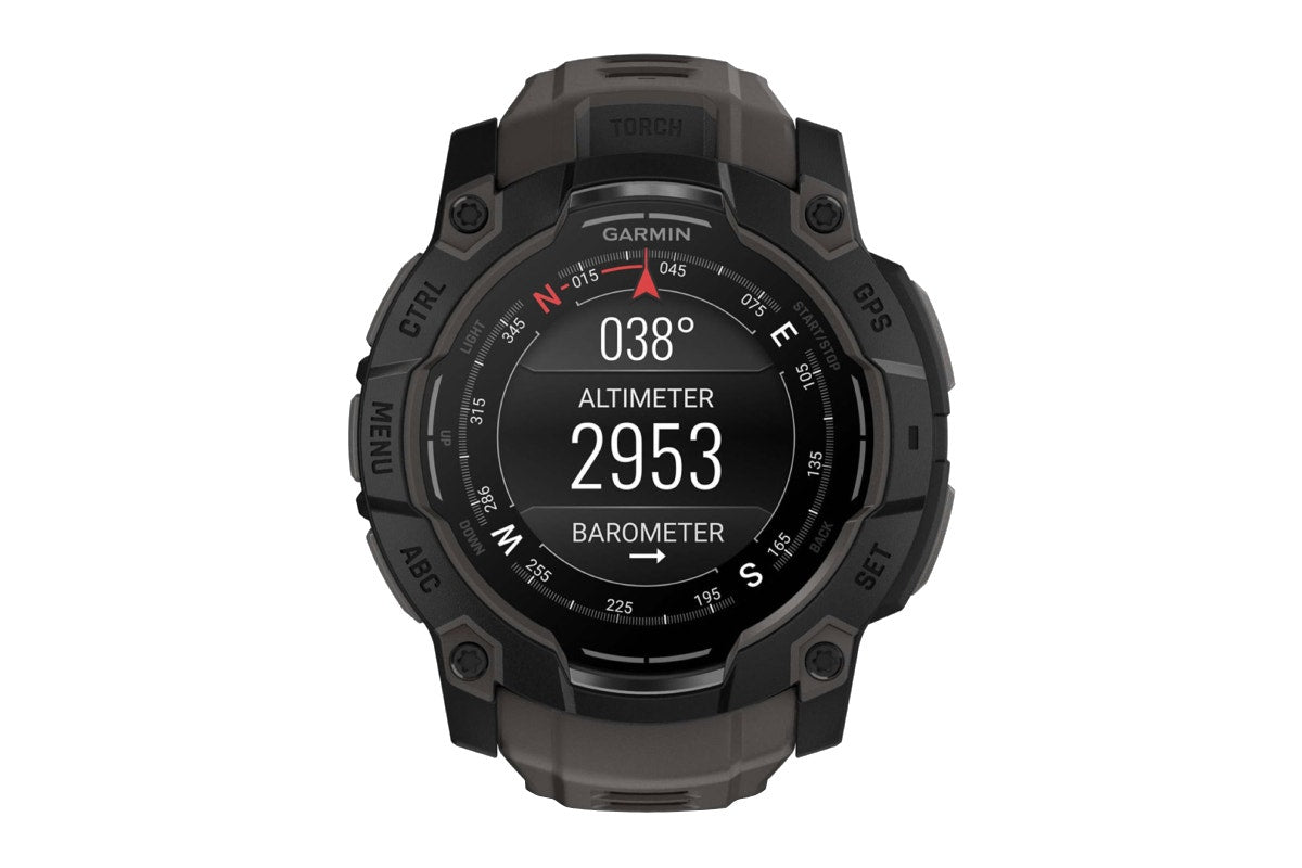 Garmin Instinct 3 AMOLED Smart Sports Watch (Black with Charcoal Band; 50mm)