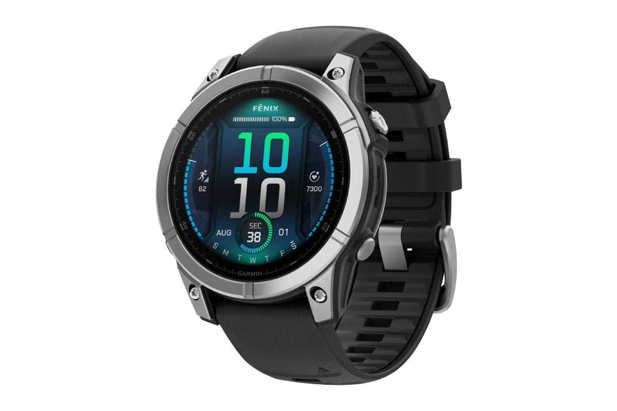 Garmin Fenix E Smart Sports Watch (Stainless Steel/Black Band, 47mm)