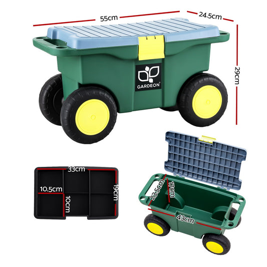 Gardeon Garen Tool Storage Cart 3-In-1 Green – view 2 - Auzzistore