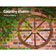 Gardeon Garden Decor Outdoor Ornament 2X Wooden Wagon Wheel – view 3