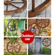 Gardeon Garden Decor Outdoor Ornament 2X Wooden Wagon Wheel – view 6