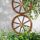 Gardeon Garden Decor Outdoor Ornament 2X Wooden Wagon Wheel – view 8