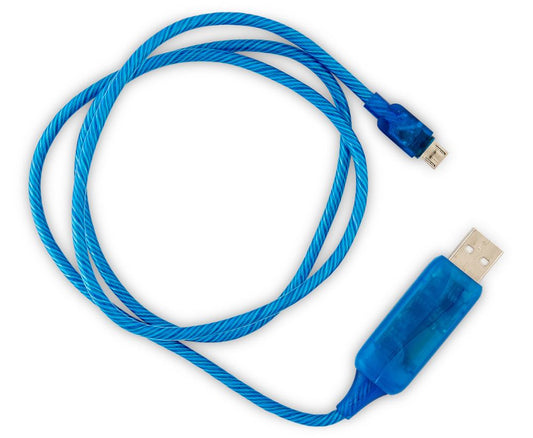 GENERIC 1m LED Light Up Visible Flowing Micro USB Charger Data Cable Blue Charging Cord for Samsung LG Android Mobile Phone | Auzzi Store