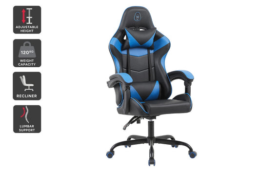 Gorilla Gaming Prodigy Gaming Chair (Black/Blue) - Auzzistore