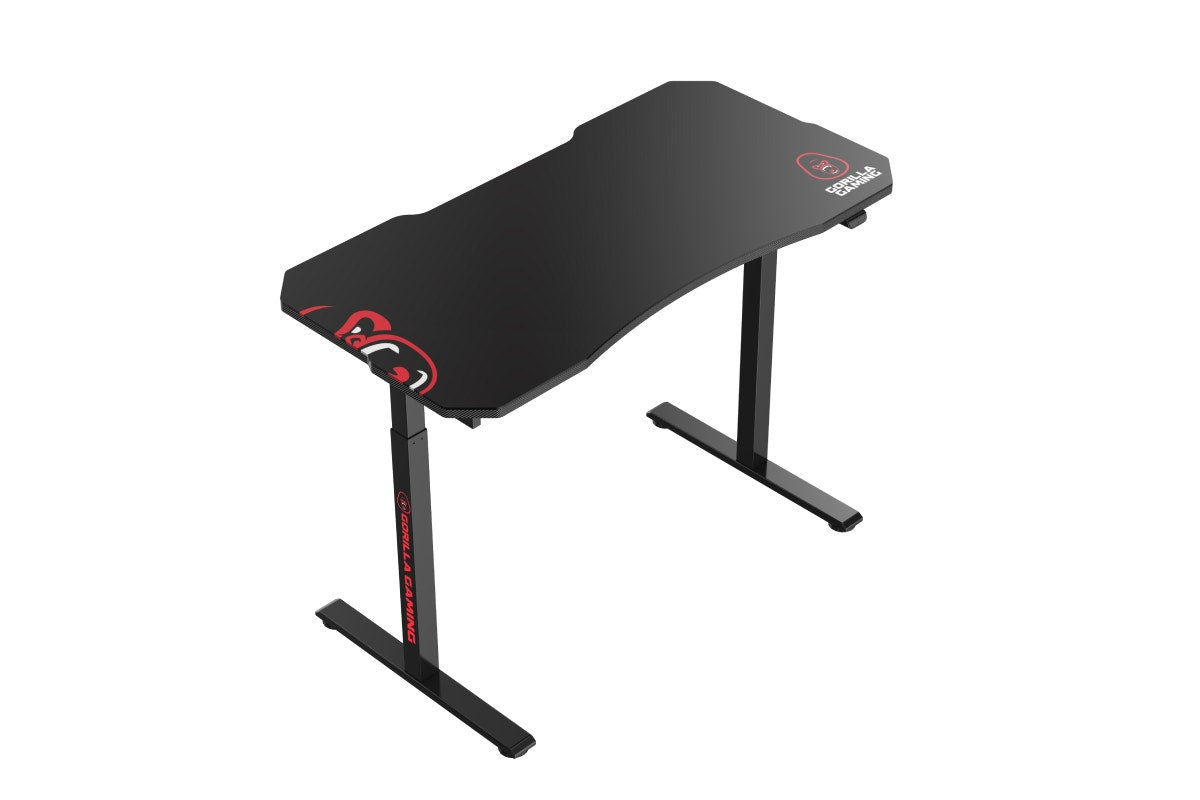 Gorilla Gaming Electric Standing Desk Height Adjustable Dual Motor with Mouse Pad Surface 120 x 60cm - Black