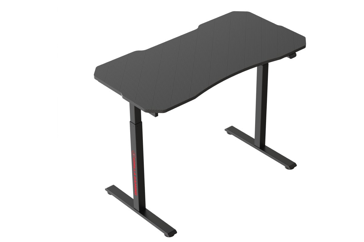 Gorilla Gaming Electric Standing Desk Height Adjustable Dual Motor with Mouse Pad Surface 120 x 60cm (Black)