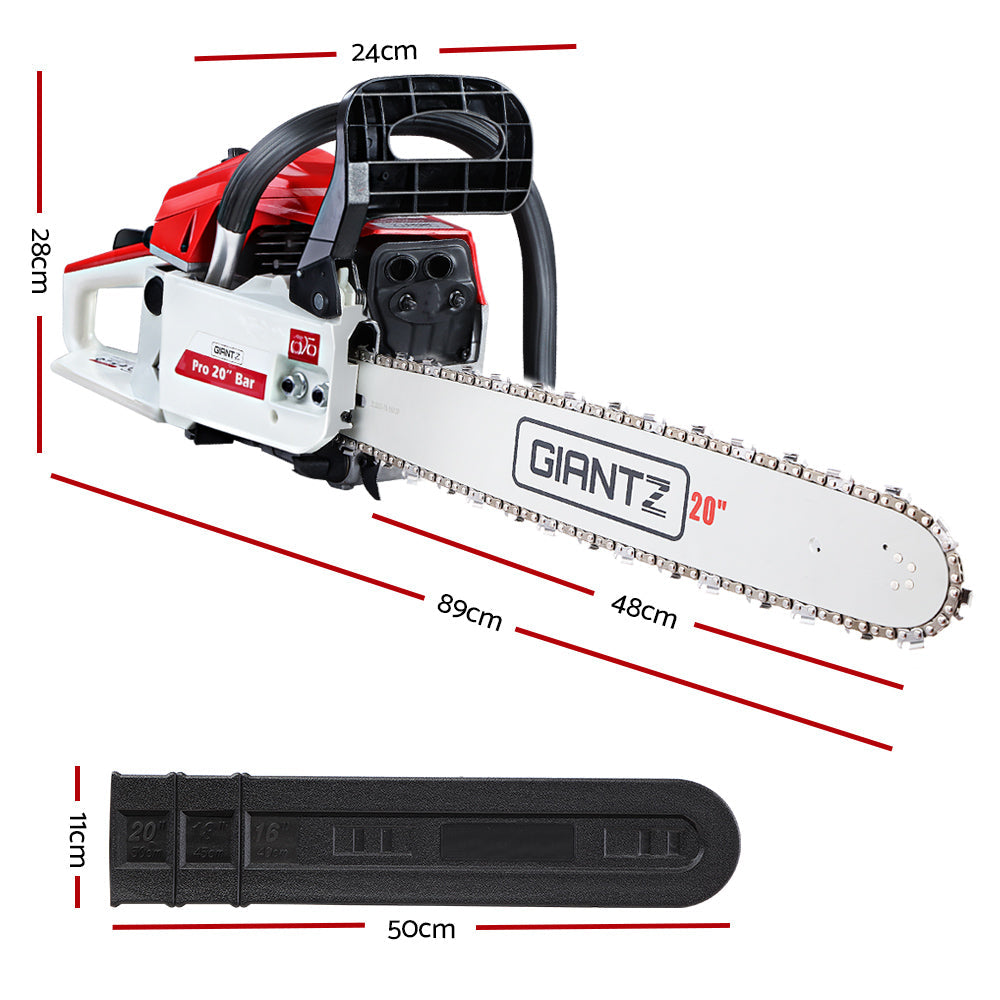 GIANTZ 52CC Petrol Commercial Chainsaw Chain Saw Bar E-Start Pruning | Auzzi Store
