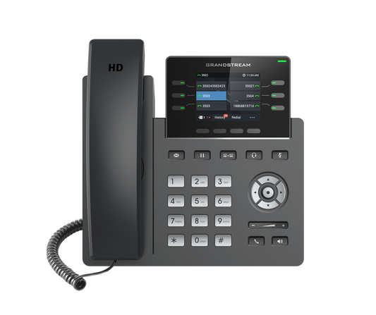 GRANDSTREAM GRP2613 6 Line IP Phone, 3 SIP Accounts, 320x240 Colour Screen, HD Audio, Powerable Via POE | Auzzi Store