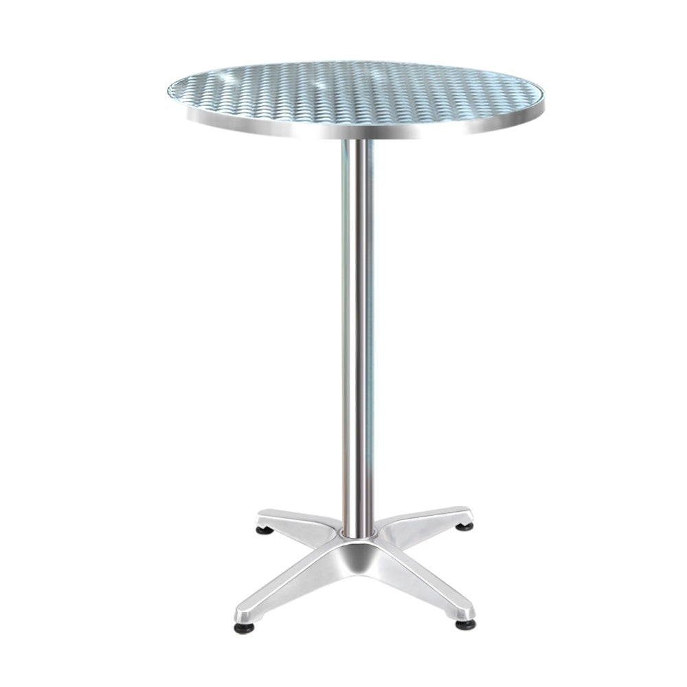 Gardeon Outdoor Bar Table Indoor Furniture Adjustable Aluminium Round 70/110cm | Auzzi Store