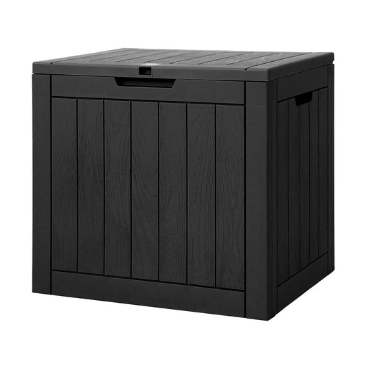 Gardeon Outdoor Storage Box 118L Container Lockable Indoor Garden Toy Tool Shed Black | Auzzi Store