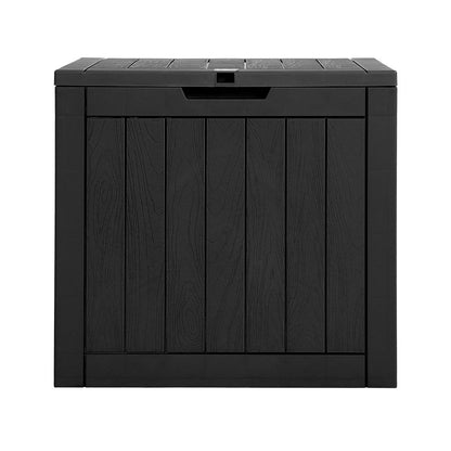 Gardeon Outdoor Storage Box 118L Container Lockable Indoor Garden Toy Tool Shed Black | Auzzi Store