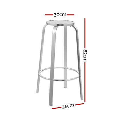 Gardeon Set of 2 Outdoor Bar Stools Patio Furniture Indoor Bistro Kitchen Aluminum | Auzzi Store