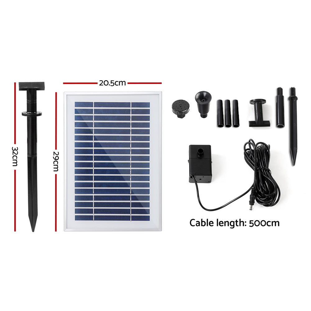 Gardeon Solar Pond Pump Powered Water Outdoor Submersible Fountains Filter 4.6FT | Auzzi Store
