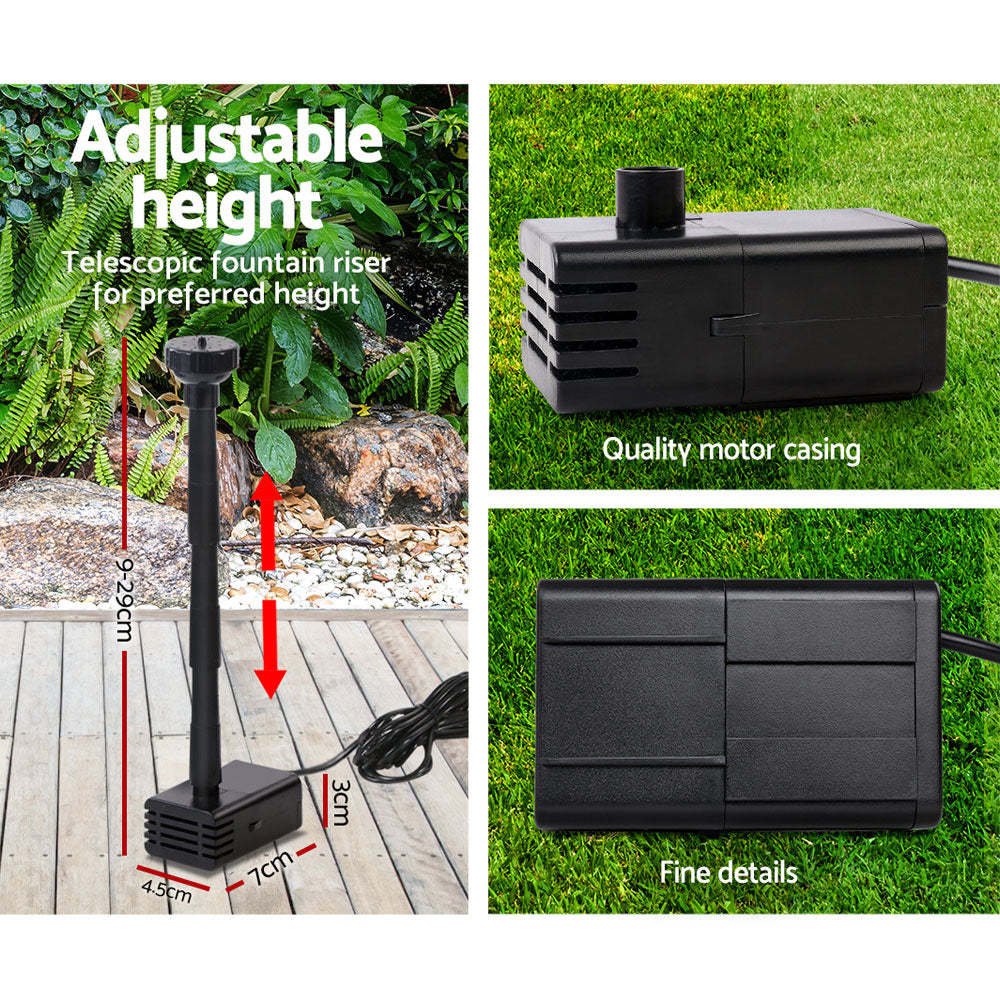 Gardeon Solar Pond Pump Powered Water Outdoor Submersible Fountains Filter 4.6FT | Auzzi Store