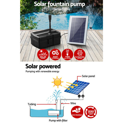Gardeon Solar Pond Pump with Eco Filter Box Water Fountain Kit 4.6FT | Auzzi Store