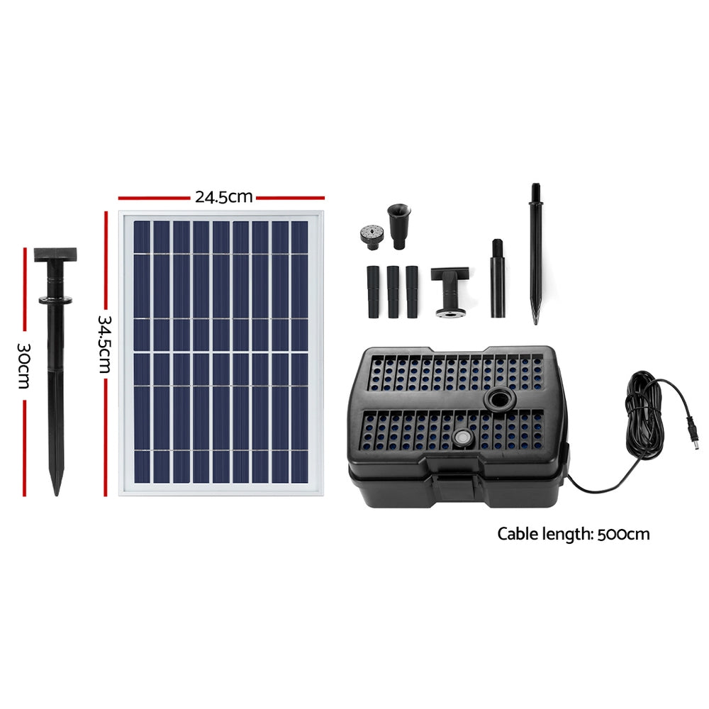 Gardeon Solar Pond Pump with Eco Filter Box Water Fountain Kit 5FT | Auzzi Store