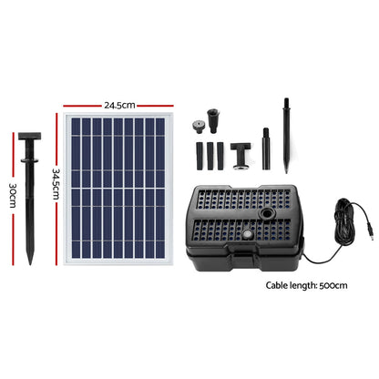 Gardeon Solar Pond Pump with Eco Filter Box Water Fountain Kit 5FT | Auzzi Store