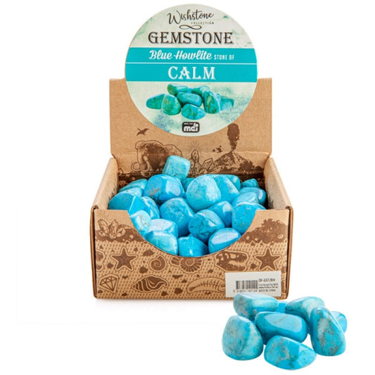 Gemstone Tumbled Blue Howlite (SENT AT RANDOM) | Auzzi Store