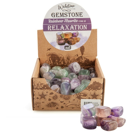 Gemstone Tumbled Rainbow Fluorite | Auzzi Store