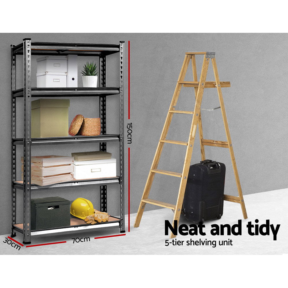 Giantz 1.5M Metal Steel Warehouse Shelving Racking Garage Storage Shelves Racks | Auzzi Store