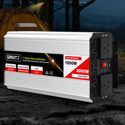 Giantz 1500W Puresine Wave DC-AC Power Inverter | Auzzi Store