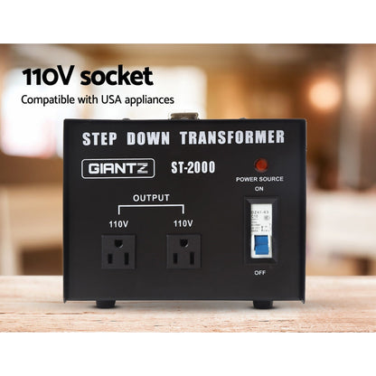 Giantz 2000 Watt Step Down Transformer | Auzzi Store