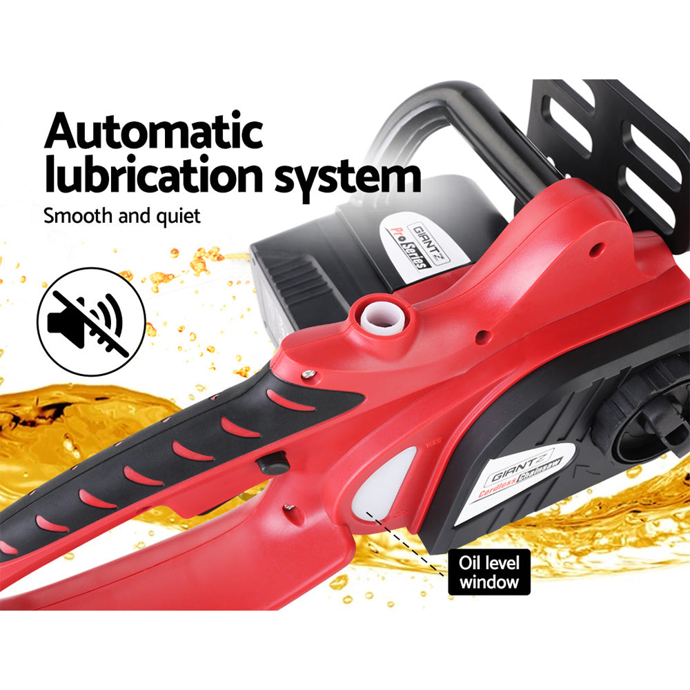 Giantz 20V Cordless Chainsaw - Black and Red | Auzzi Store