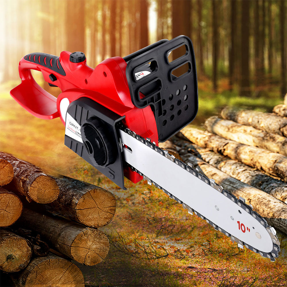 Giantz 20V Cordless Chainsaw - Black and Red | Auzzi Store