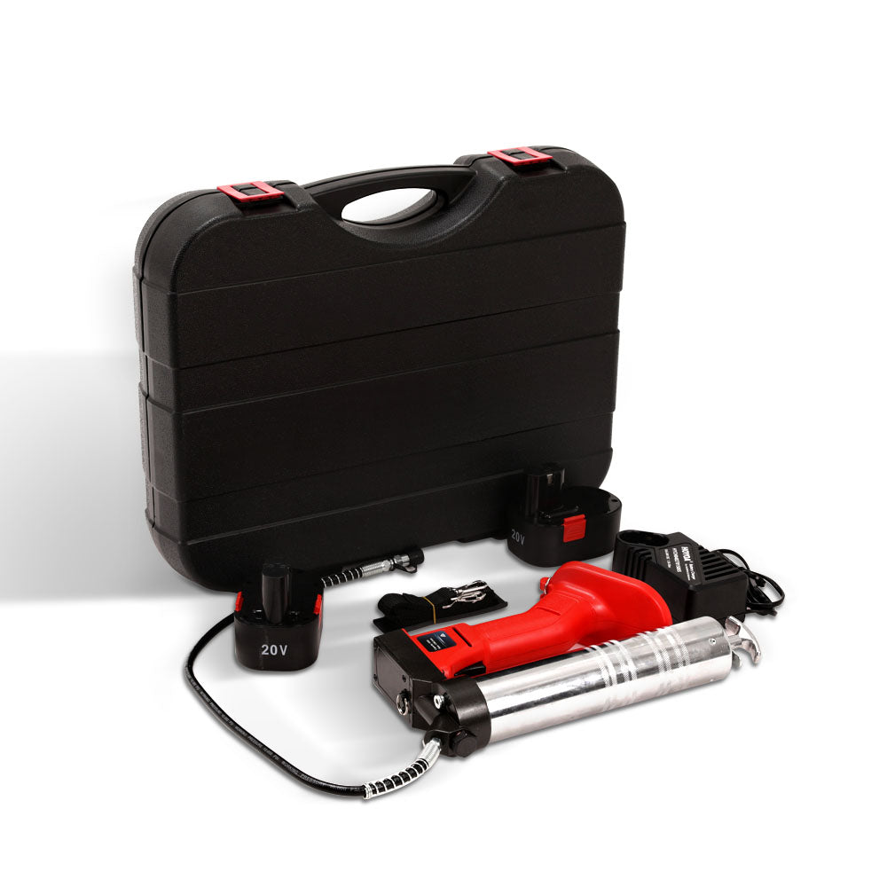 Giantz 20V Rechargeable Cordless Grease Gun - Red | Auzzi Store