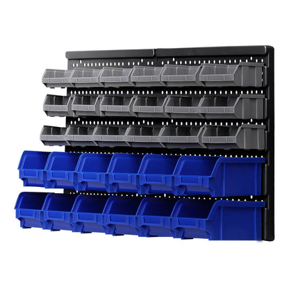 Giantz 30 Bin Wall Mounted Rack Storage Organiser | Auzzi Store