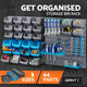 Giantz 44 Storage Bin Rack Wall Mounted Peg Board – view 3