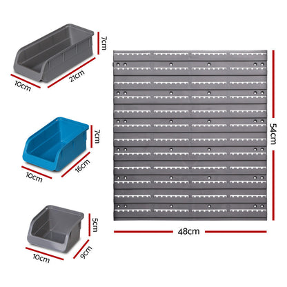 Giantz 48 Bin Wall Mounted Rack Storage Organiser | Auzzi Store