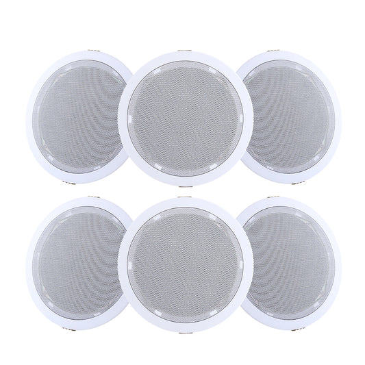 Giantz 6 Inch Ceiling Speakers In Wall Speaker Home Audio Stereos Tweeter 6pcs | Auzzi Store