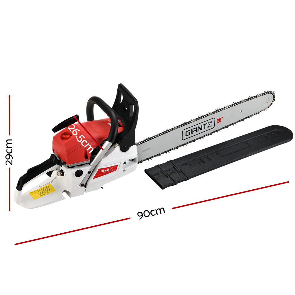 Giantz 62cc Petrol Commercial Chainsaw 20" Bar E-Start Tree Chain Saw Pruning | Auzzi Store