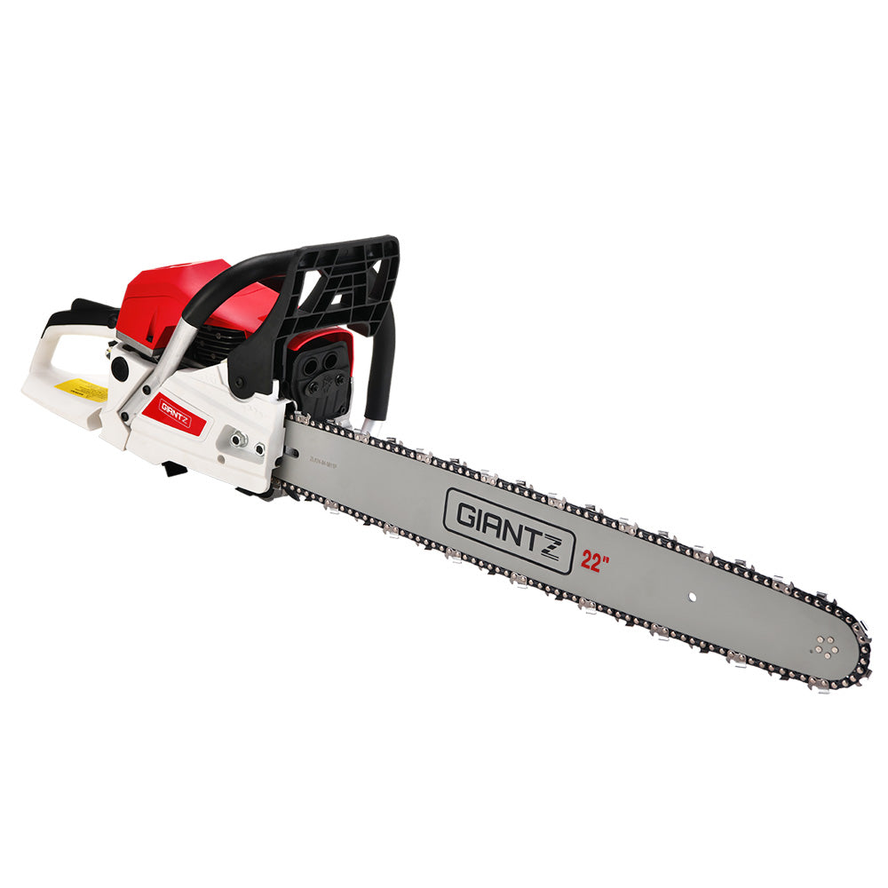 Giantz 62cc Petrol Commercial Chainsaw 22" Bar E-Start Tree Chain Saw 5.2HP | Auzzi Store