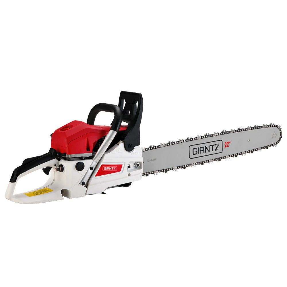 Giantz 62cc Petrol Commercial Chainsaw 22" Bar E-Start Tree Chain Saw 5.2HP | Auzzi Store