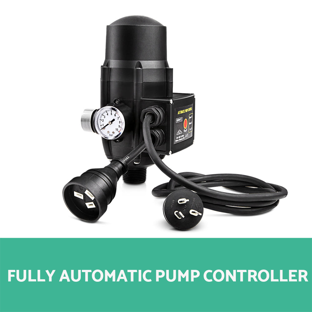 Giantz Adjustable Automatic Electronic Water Pump Controller - Black | Auzzi Store