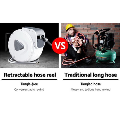 Giantz Air Hose Reel 10m Retractable Rewind Swivel Wall Mount Compressor Garage | Auzzi Store