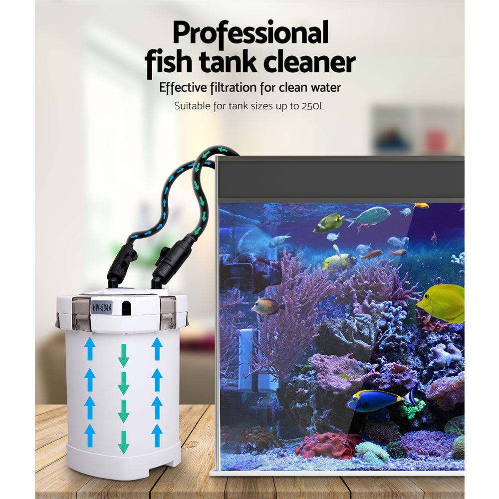 Giantz Aquarium External Canister Filter Aqua Fish Water Tank Sponge Pond 1250L | Auzzi Store