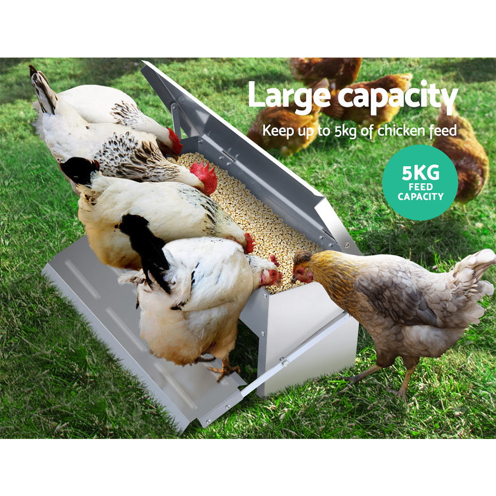 Giantz Auto Chicken Feeder Automatic Chook Poultry Treadle Self Opening Coop | Auzzi Store