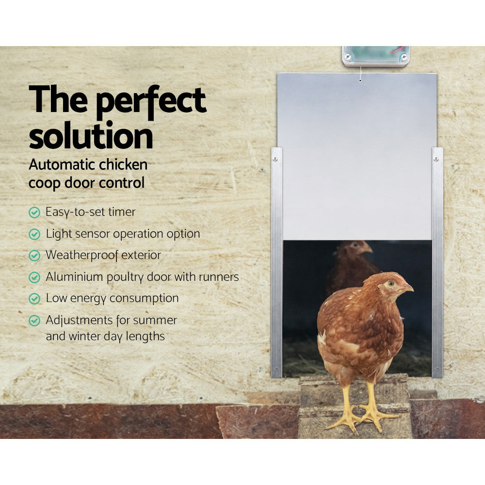 Giantz Automatic Chicken Coop Door Opener Cage Closer | Auzzi Store