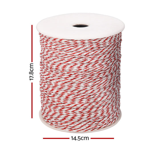 Giantz Electric Fence Wire 500M Fencing Roll Energiser Poly Stainless Steel | Auzzi Store